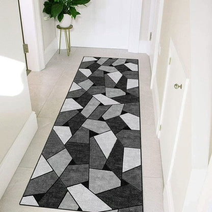 80 x 300 Rock Hallway Runner Area Rug Easy-Care Carpet Mat