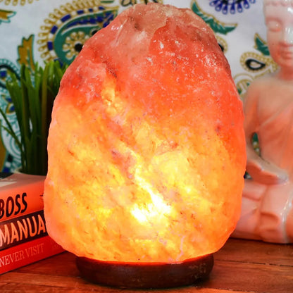 Natural Himalayan Salt Lamp Crystal Rock Night Light for Relaxation and Wellness - (1-2kg)