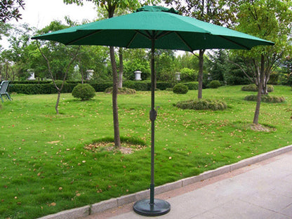 3m Steel Outdoor Garden Patio Market Umbrella Green