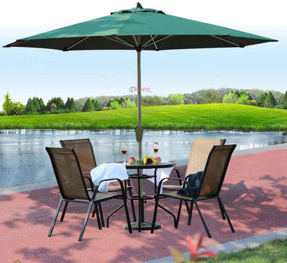 3m Steel Outdoor Garden Patio Market Umbrella Green