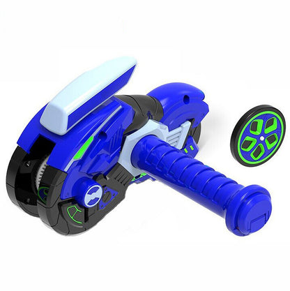 Magic Motorbike Spinner Wheel Spinning Top Burst Toy for Kids Fun Blue