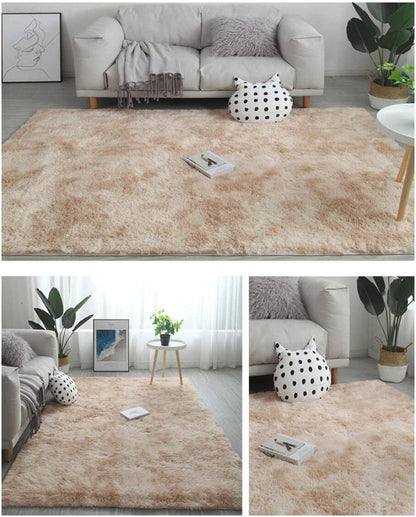 230 x 160 Large Soft Comfortable Shag Rug Tan