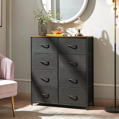 Spacious 8-Drawer Dresser Chest Storage Organizer Unit