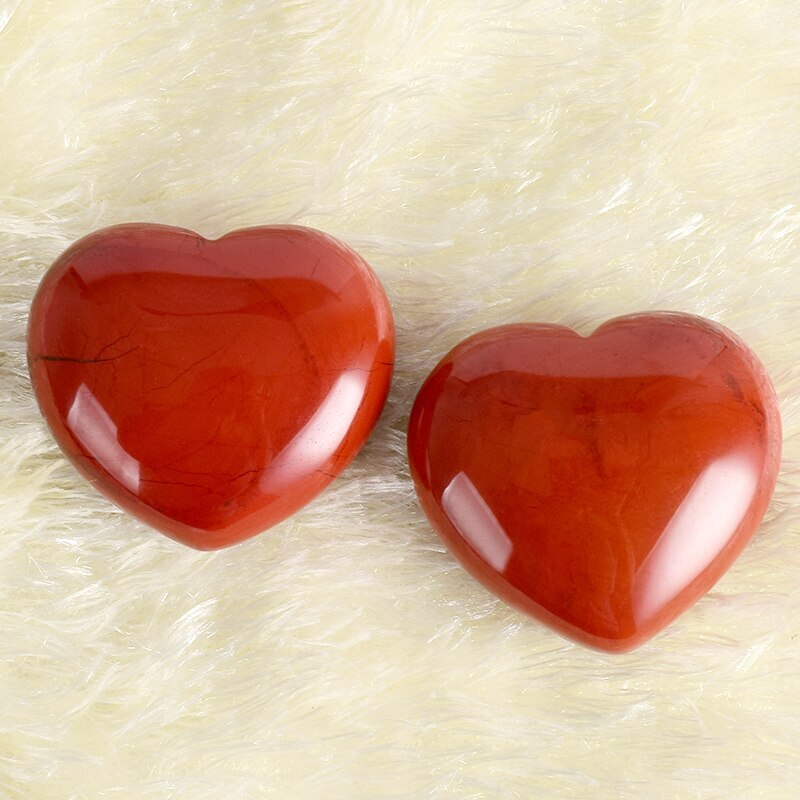 Natural Red Jasper Heart Healing Crystal Gemstone