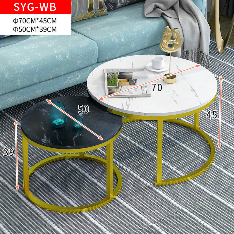 Luxor 2-in-1 Designer Marble Look Nested Coffee Tables