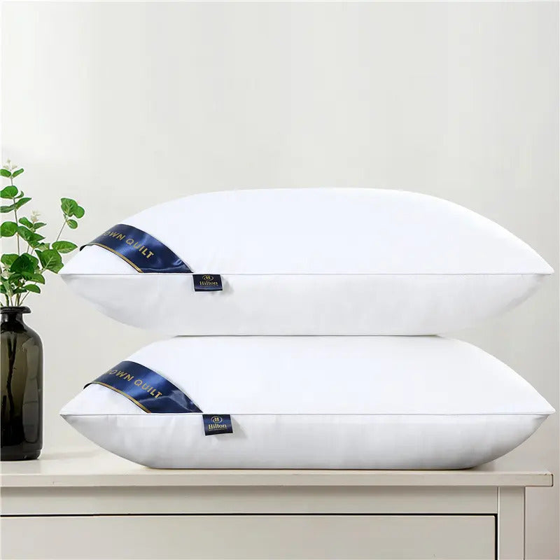 Medium Profile Standard Size Luxury Hotel Pillow for Ultimate Comfort White