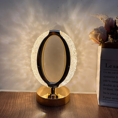 Elegant Crystal LED Table Lamp Night Light for Home Decor