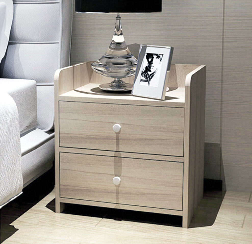 Elegant White Oak Bedside Table for Modern Bedrooms