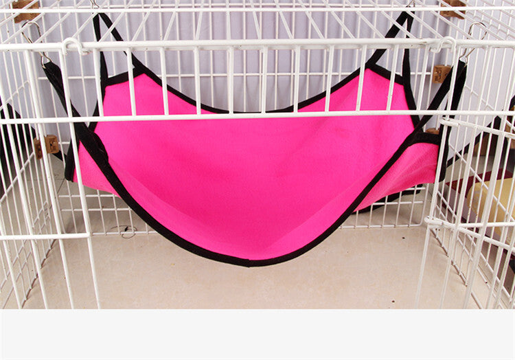 Cozy Cat Hammock Swing Bed for Pet Cages Pink