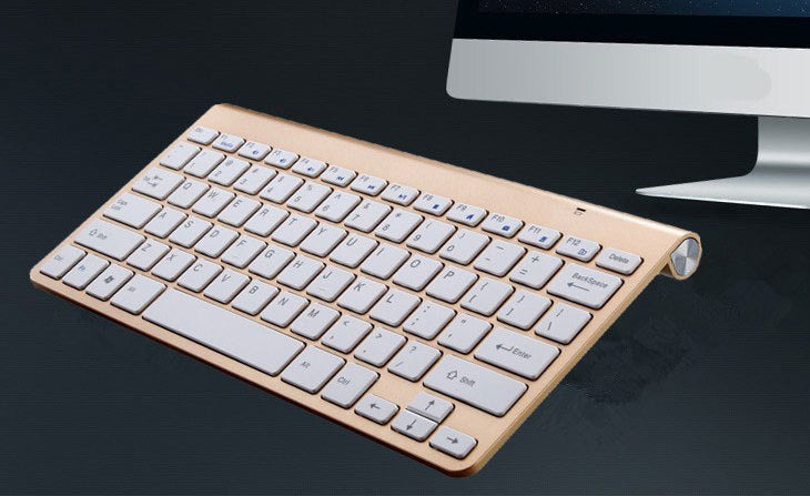 Ergonomic Wireless Keyboard and Mouse Combo Set Gold