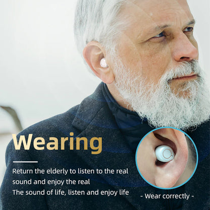 Rechargeable Wireless Hearing Aid with Advanced Noise Canceling Technology