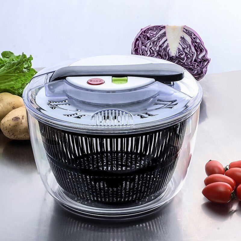 5L Large Capacity Salad Spinner Vegetable Washer Dryer Kitchen Tool