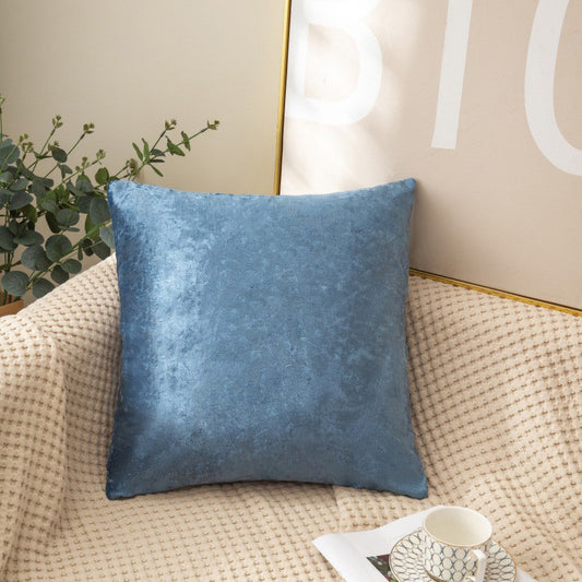 Luxurious Velvet Soft Plush Cushion Throw Pillow Blue