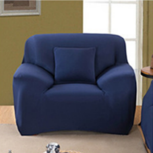 Single Seater Sofa Cover Stretch Set Lounge Couch Cushion Protector Navy