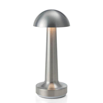 Cordless LED Touch Sensor Table Lamp Modern Night Light Silver Dome