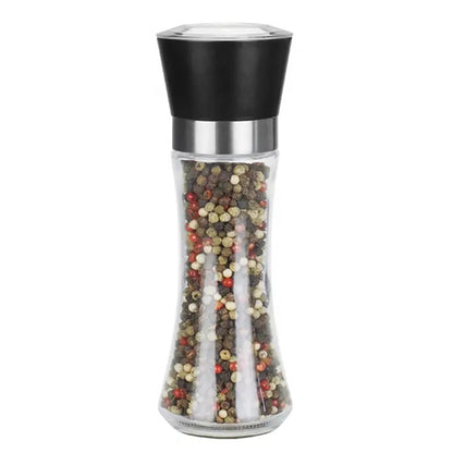 Premium Glass Salt and Pepper Grinder Mill for Fresh Spices