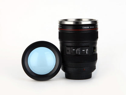 Stainless Steel Camera Lens Mug for Coffee and Tea Enthusiasts