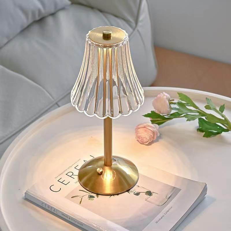 Dimmable Touch Sensor LED Crystal Lamp Retro Night Light