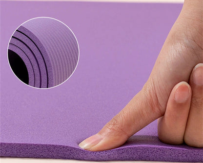 8mm Extra Thick Non-Slip Yoga Mat for Home Workouts Blue