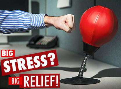 Desktop Punching Bag Stress Relief Boxing Stand for Office and Home