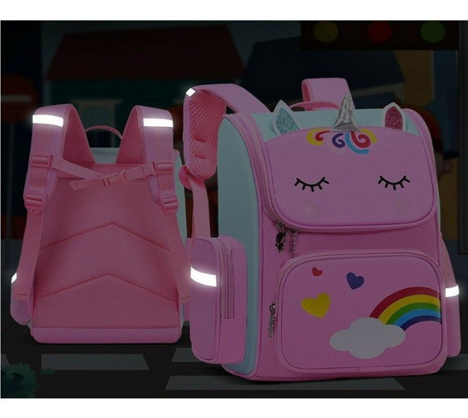 Adorable Unicorn Backpack for Girls Pink School Shoulder Bag