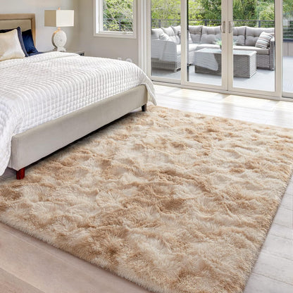 230 x 160 Large Soft Comfortable Shag Rug Tan