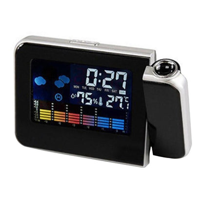 2 Pack Multi-Function Weather Station LCD Clock with Real-Time Projection