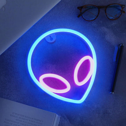 Alien Neon Sign LED Night Light Lamp