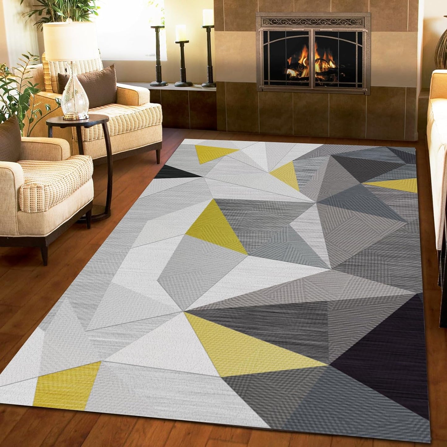 Large 230 x 160 Modern Designer Rug Easy-Clean Comfort Carpet Mat