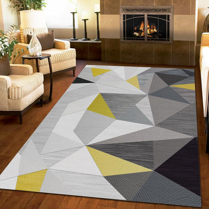 Large 230 x 160 Modern Designer Rug Easy-Clean Comfort Carpet Mat