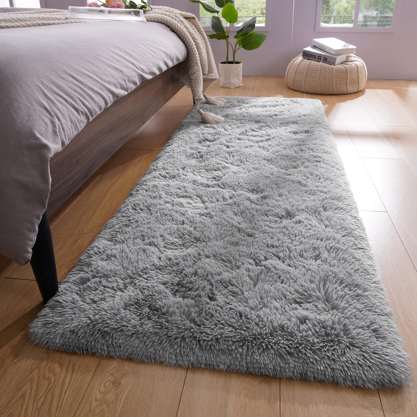 120 x 50 Soft Shag Rug Carpet Hallway Mat Grey