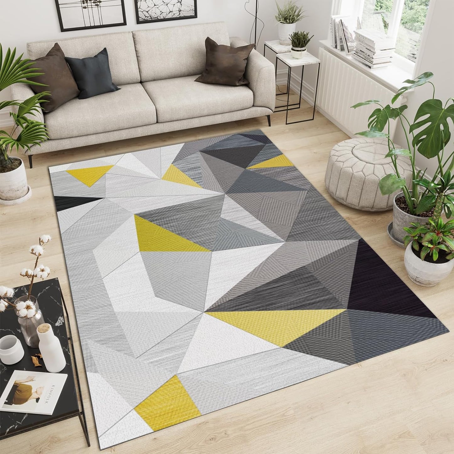 160 x 120 Modern Designer Rug Easy-Clean Comfort Carpet Mat Stylish Home Decor