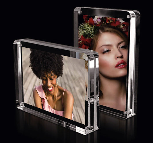 4 x 6 Solid Acrylic Block 3D Photo Frame Display