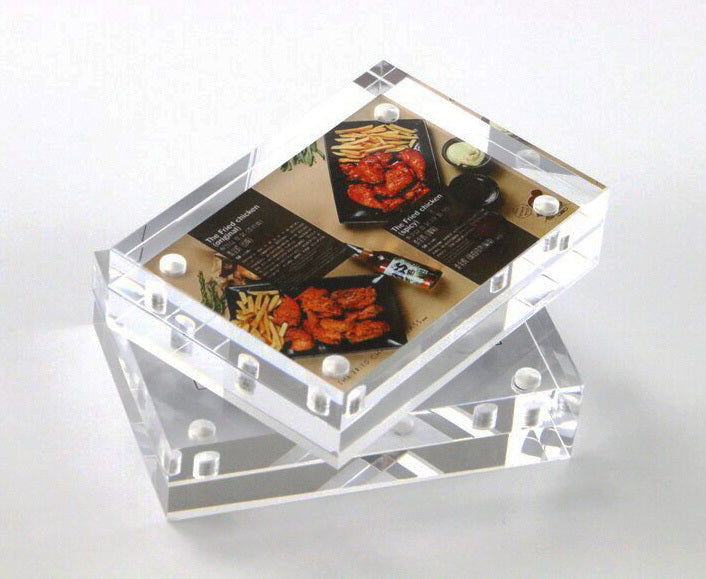 4 x 6 Solid Acrylic Block 3D Photo Frame Display