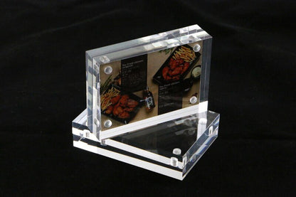 4 x 6 Solid Acrylic Block 3D Photo Frame Display