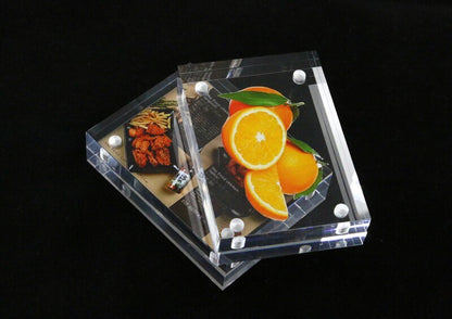 4 x 6 Solid Acrylic Block 3D Photo Frame Display