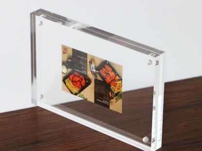 4 x 6 Solid Acrylic Block 3D Photo Frame Display