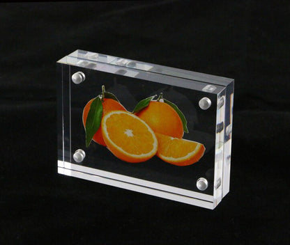 4 x 6 Solid Acrylic Block 3D Photo Frame Display