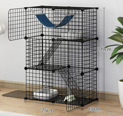 Large Pet Home Cat Cage Metal Wire Kennel Playpen Exercise Crate for Pets