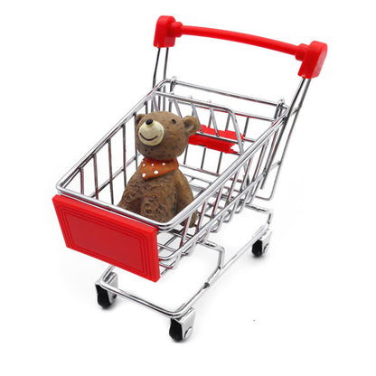 Mini Shopping Cart Supermarket Trolley Toy for Kids Shopping Play