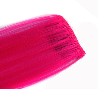 Vibrant Clip In Hair Extension Highlight Fuchsia Pink