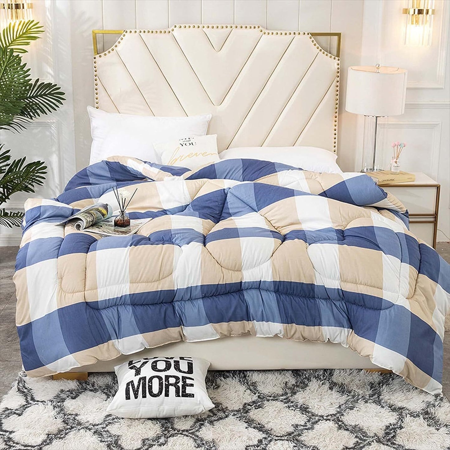 150cm x 200cm Soft Microfiber Quilt Blanket Stripes