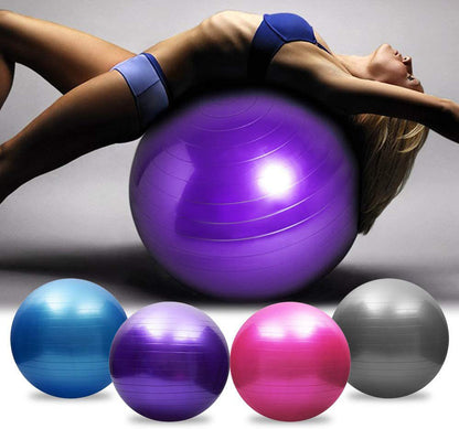 45cm Yoga Exercise Gym Ball for Home Fitness Purple