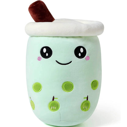 40cm Adorable Bubble Tea Plush Toy Boba Pillow Cushion Green