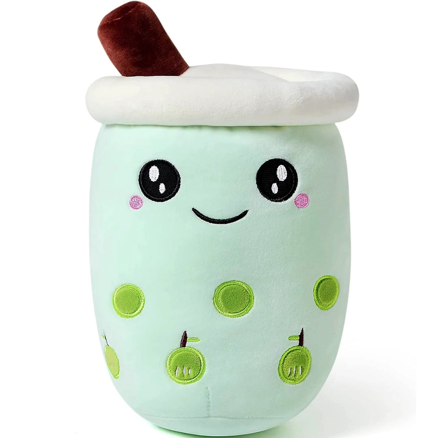 Cuddly Boba Tea Plush Toy Pillow Adorable Green