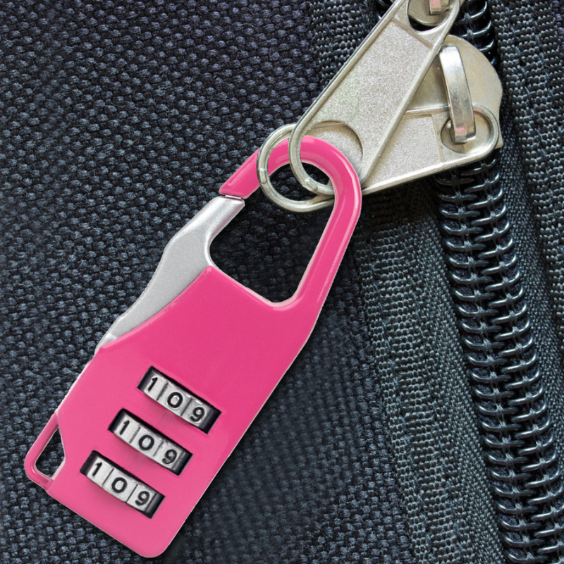 Secure Combination Lock for Bags Suitcases and Lockers Pink