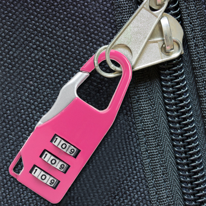 Secure Combination Lock for Bags Suitcases and Lockers Pink