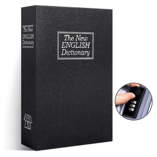 Secret Dictionary Book Safe with Combination Lock for Home Security