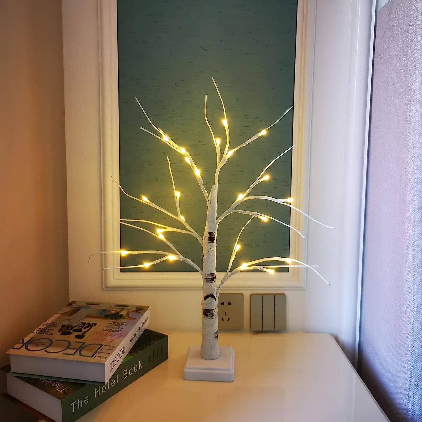 60cm Lighted Birch Tree LED Lamp for Home Decor