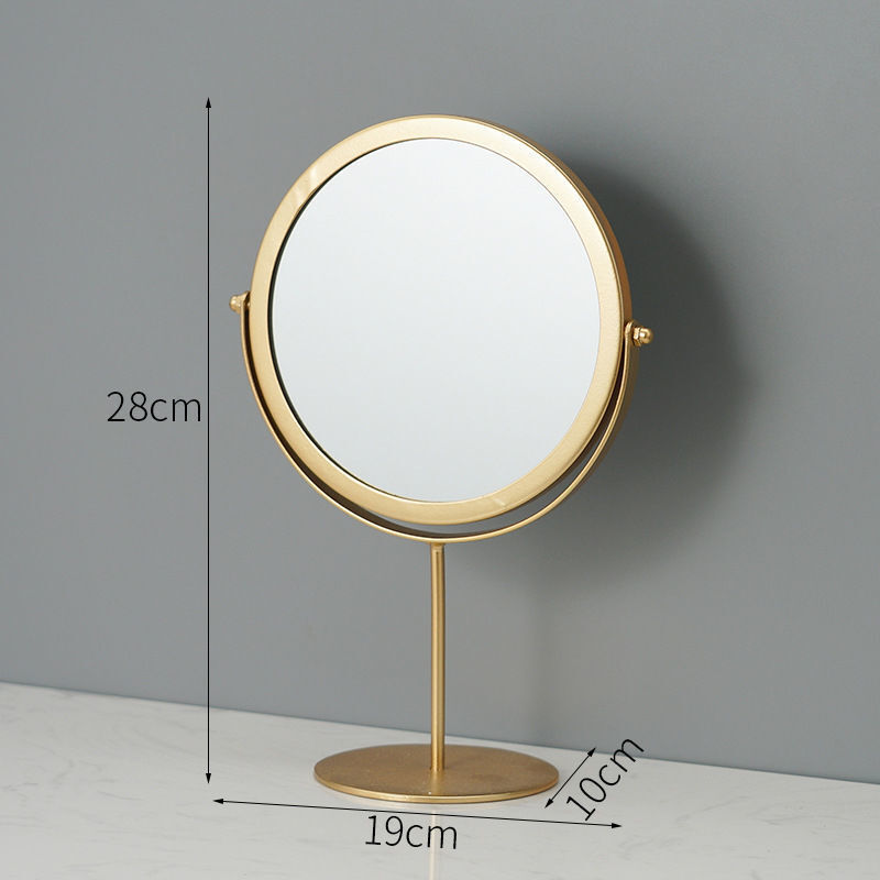 360-Degree Rotating Vanity Mirror for Makeup and Dressing Gold